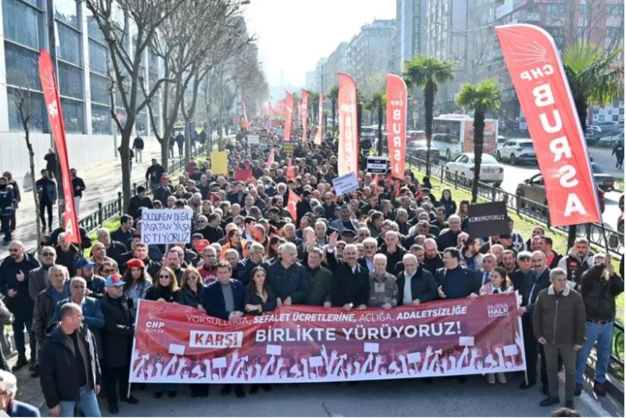 Bursa'da adaletsizlik ve yoksulluğa karşı yürüdüler