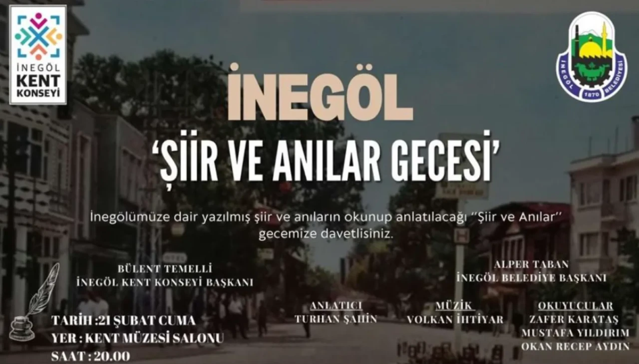 İnegöl'e yazılan şiirler vatandaşlarla buluşacak