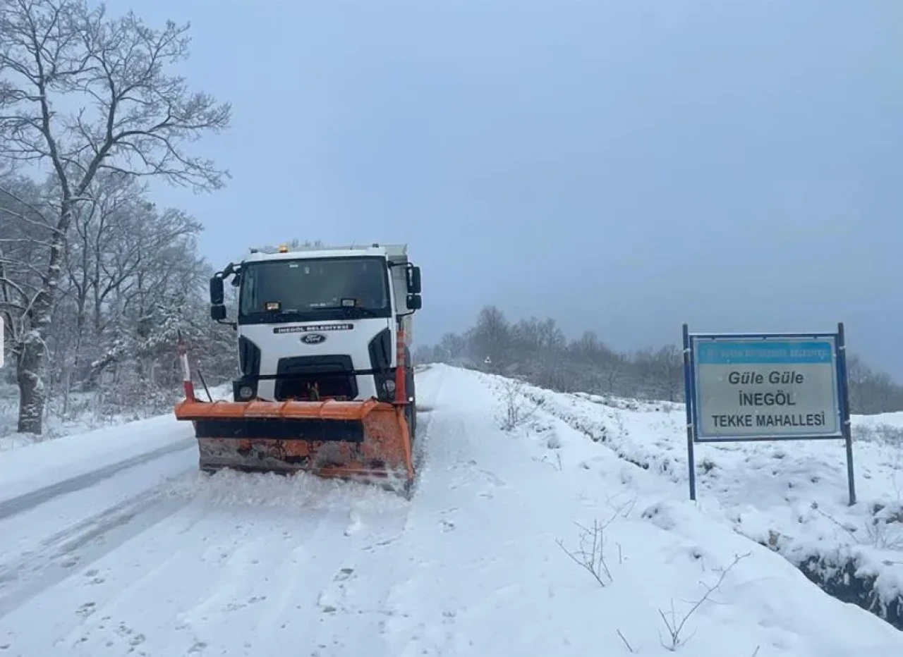 İnegöl'de kapalı köy yolu yok