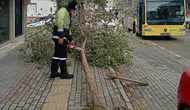 Bursa'da lodosa karşı ekipler sahada