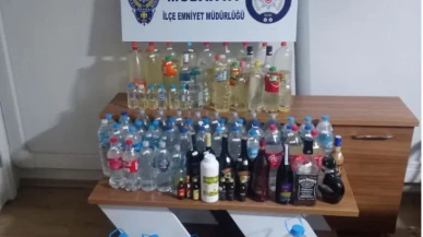 Bisikletle kaçak  alkol servisi