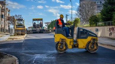 Dev projede asfalt  çalışmaları hız kazandı