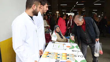Pazar alanlarında sağlıklı gıda stantları