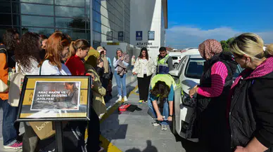 Kadınlar artık her işte! Lastik değişimi öğrendiler
