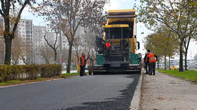 Panayır Parkı'nda asfalt çalışması