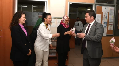 Başkan Aydın'dan mesai arkadaşlarına 8 Mart jesti
