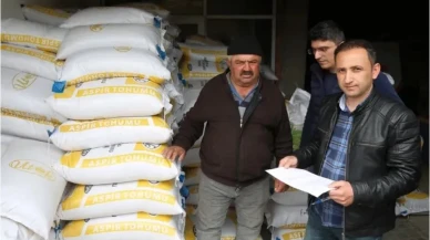Dağ yöresine aspir tohumu dağıtıldı