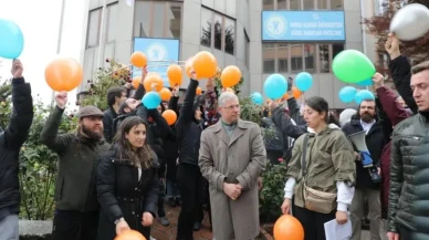 Mudanya'da 'balonlu' eylem