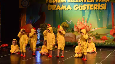 Yıldırım'da minik öğrencilerin mezuniyet heyecanı
