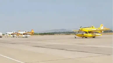 Yangın söndürme uçakları Yenişehir'de ikmal yapıyor