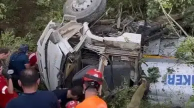 Kestel'de yangına su  taşıyan tanker devrildi: 3 ölü
