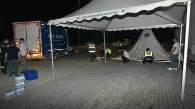 Yangın mağdurları için gıda çadırları kuruldu
