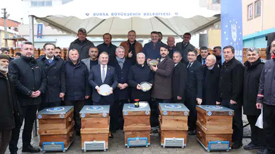 Bursa'da dağ yöresine arı kovanı desteği