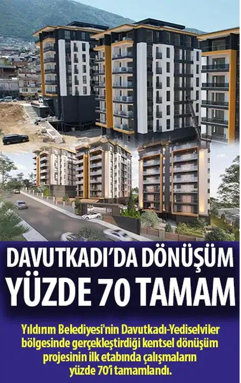 Davutkadı'da kentsel dönüşüm projesi yüzde 70 tamam