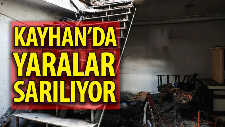Kayhan Çarşısı'nda yangının yaraları sarılıyor